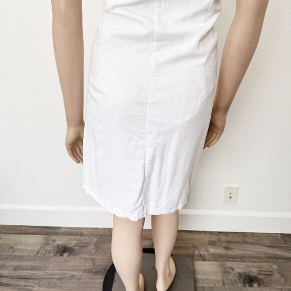[Abercrombie & Fitch] White Square Neck Button Front Linen Mini Dress XXL Tall - Picture 7 of 12